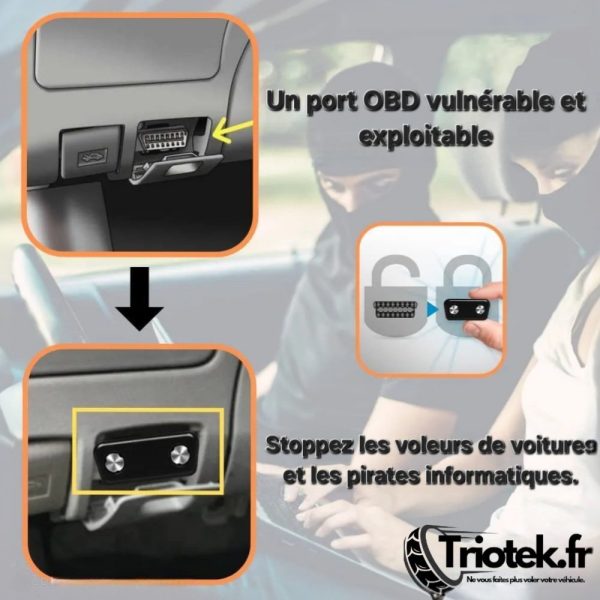 Pack Antivol prise OBD + Pochette anti signal voiture – Sécurité