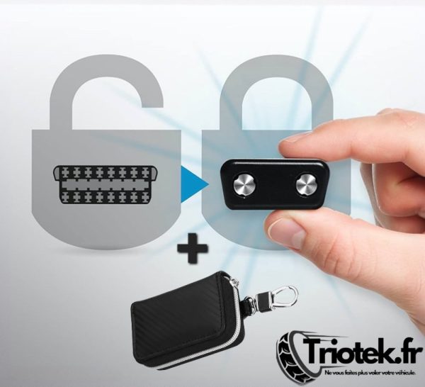 Pack Antivol prise OBD + Pochette anti signal voiture – Sécurité
